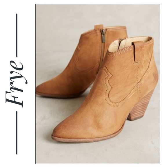 Frye Shoes - Frye Western Reina Ankle Booties In Sand